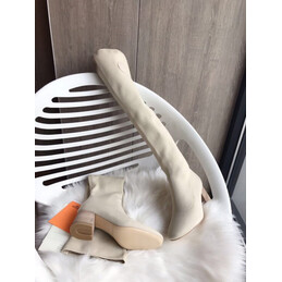Replica Hermes Beige Knee High Stretch Boot