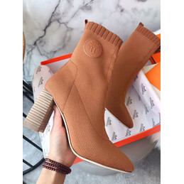 Replica Hermes Tan Knee High Stretch Boot