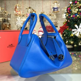 Replica Hermes Bright Blue Lindy 30 Bag