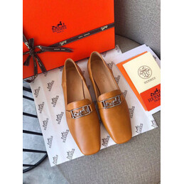 Replica Hermes Camel Gold H Buckle Loafer