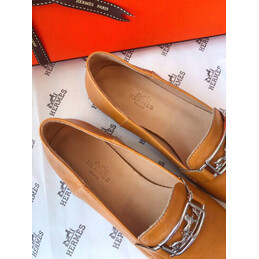Replica Hermes Camel Gold H Buckle Loafer