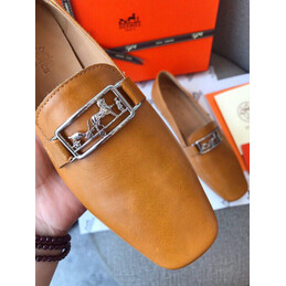 Replica Hermes Camel Gold H Buckle Loafer