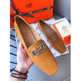 Replica Hermes Camel Gold H Buckle Loafer