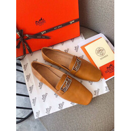 Replica Hermes Camel Gold H Buckle Loafer