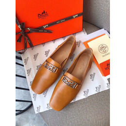 Replica Hermes Camel Gold H Buckle Loafer