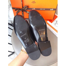 Replica Hermes Black Gold H Buckle Backless Mule