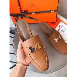 Replica Hermes Brown H Buckle Loafer