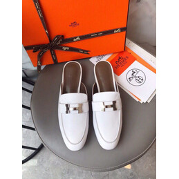 Replica Hermes White H Buckle Loafer
