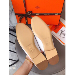 Replica Hermes White H Buckle Loafer