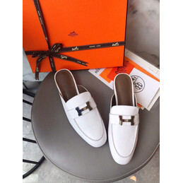 Replica Hermes White H Buckle Loafer