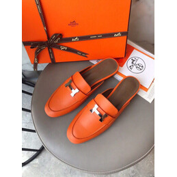 Replica Hermes Orange H Buckle Loafer