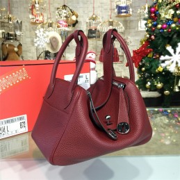 Replica Hermes Burgundy Lindy 26 Bag