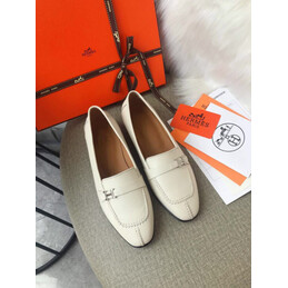Replica Hermes Cream H Buckle Loafer