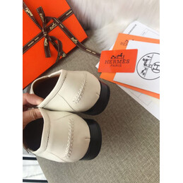 Replica Hermes Cream H Buckle Loafer