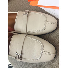 Replica Hermes Cream H Buckle Loafer