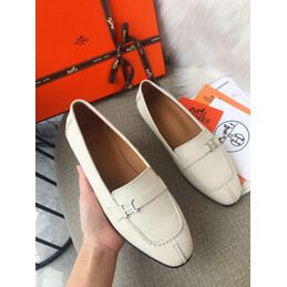 Replica Hermes Cream H Buckle Loafer
