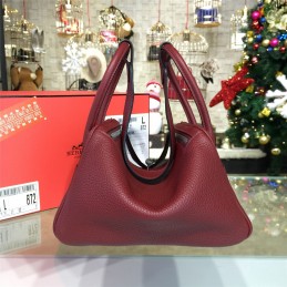 Replica Hermes Burgundy Lindy 26 Bag