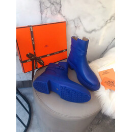 Replica Hermes Blue Buckle Ankle Boot