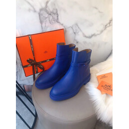 Replica Hermes Blue Buckle Ankle Boot