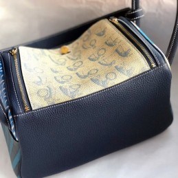 Replica Hermes Blue H Logo Lindy 26 Bag