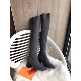 Replica Hermes Gray Knee High Boot