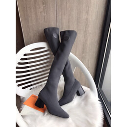 Replica Hermes Gray Knee High Boot
