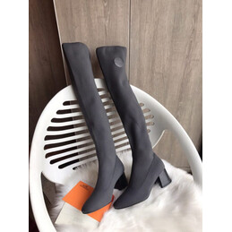 Replica Hermes Gray Knee High Boot