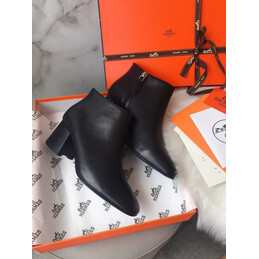 Replica Hermes Black Ankle Boot