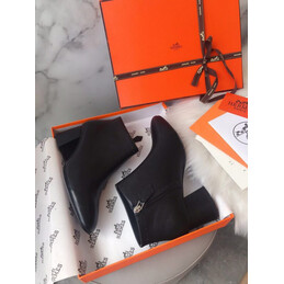 Replica Hermes Black Ankle Boot