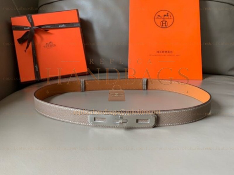 Hermes replica Taupe Kelly Buckle Reversible Leather Belt