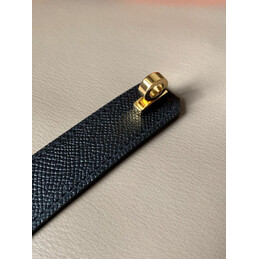 Hermes replica Navy and Camel Kelly Buckle Reversible Leather Belt