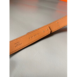 Hermes replica Navy and Camel Kelly Buckle Reversible Leather Belt