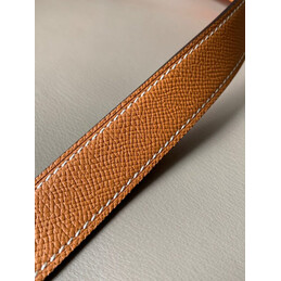 Hermes replica Tan Orange Kelly Buckle Reversible Leather Belt