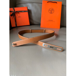 Hermes replica Tan Orange Kelly Buckle Reversible Leather Belt