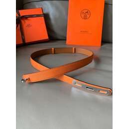 Hermes replica Orange Kelly Buckle Reversible Leather Belt