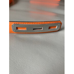 Hermes replica Orange Kelly Buckle Reversible Leather Belt