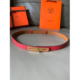 Hermes replica Red Kelly Buckle Reversible Leather Belt