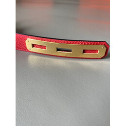 Hermes replica Red Kelly Buckle Reversible Leather Belt