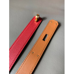 Hermes replica Red Kelly Buckle Reversible Leather Belt