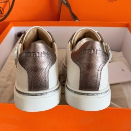 Replica Hermes Taupe Embroidered Wing Sneaker