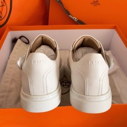 Replica Hermes White Embroidered Wing Sneaker