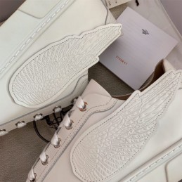 Replica Hermes White Embroidered Wing Sneaker