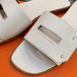Replica Hermes White H Slide Sandal