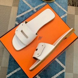 Replica Hermes White H Slide Sandal