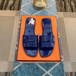 Replica Hermes Blue H Slide Sandal