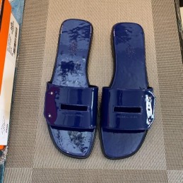 Replica Hermes Blue H Slide Sandal