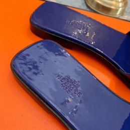 Replica Hermes Blue H Slide Sandal