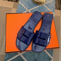Replica Hermes Blue H Slide Sandal