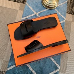 Replica Hermes Black H Slide Sandal