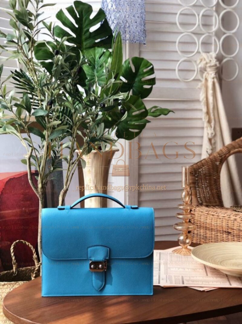 Replica Hermes Blue Tote Bag